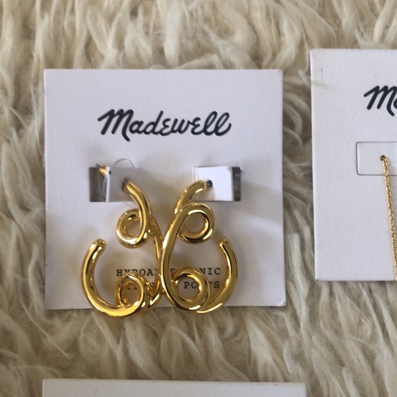 Madewell Jewelry Bundle 6 pairs of earrings NWT - Picture 2 of 9